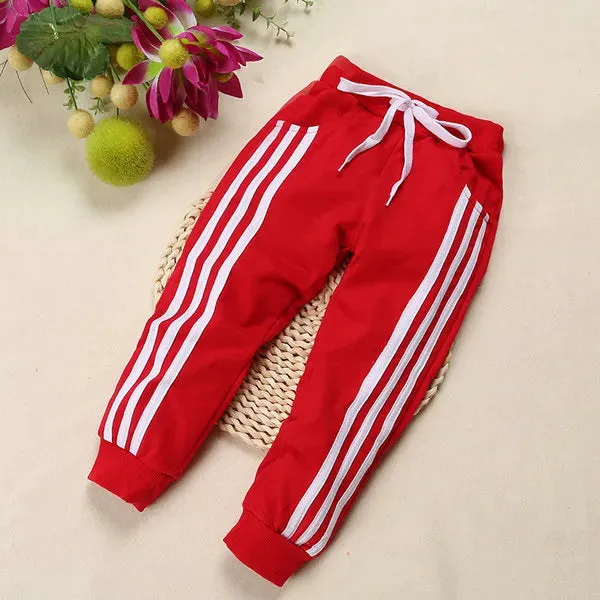 Spring Autumn Children Trousers for Boys Girls Kids Cotton Casual Sport Long Pants Sweatpants for 2 to 6 Years Kids