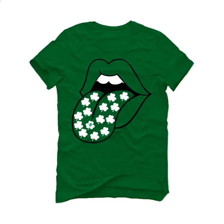 St. Pattys Collection Pine Green T-Shirt (Shamrock Tongue)