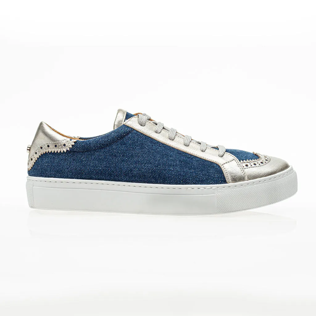 Steps Sneakers Denim and Silver