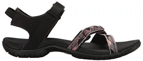 Teva Women's W Verra Sport Sandal, surf Black/Multi, 9 M US