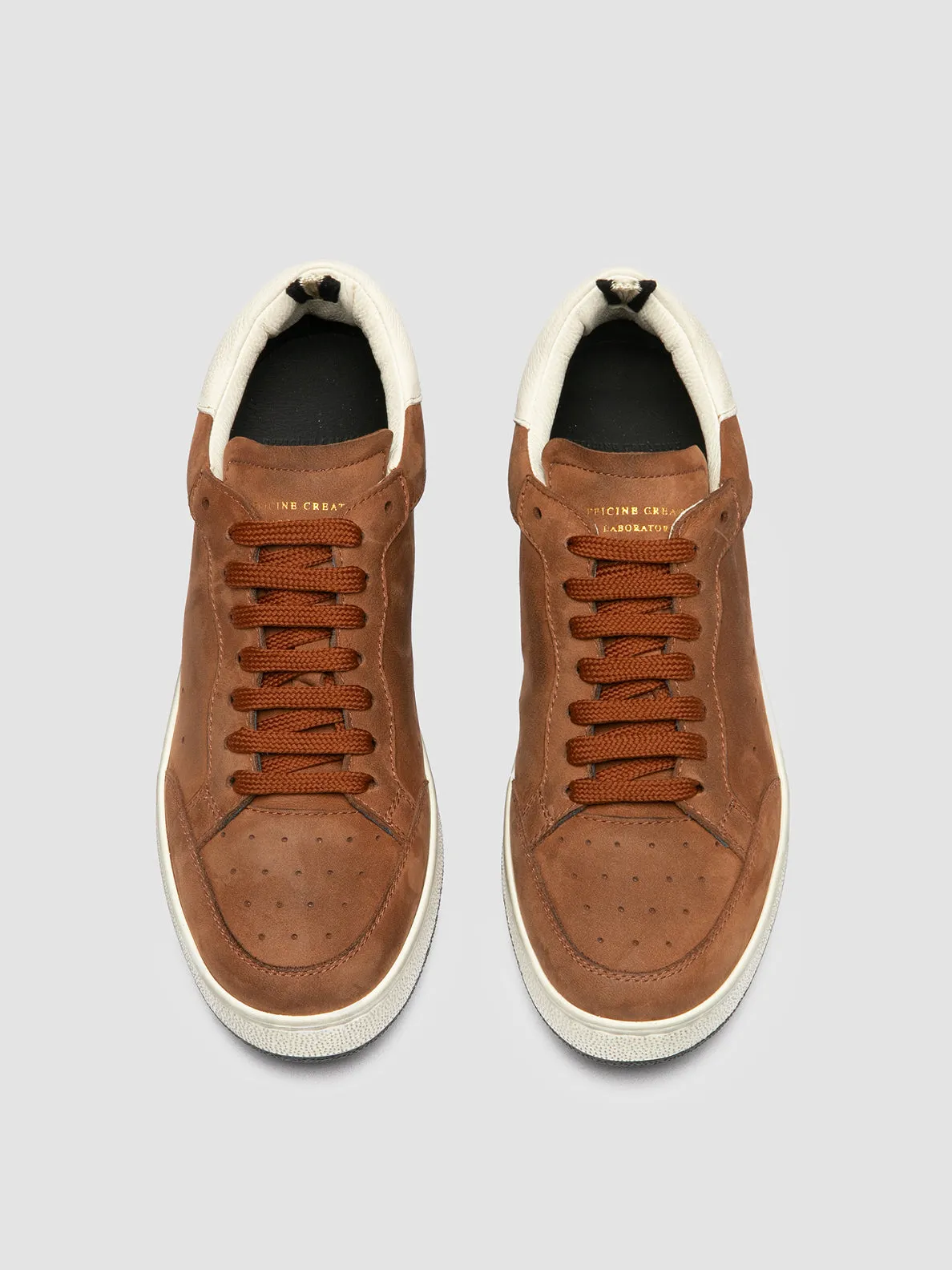 THE ANSWER 102 - Light Brown Nubuck Low Top Sneakers