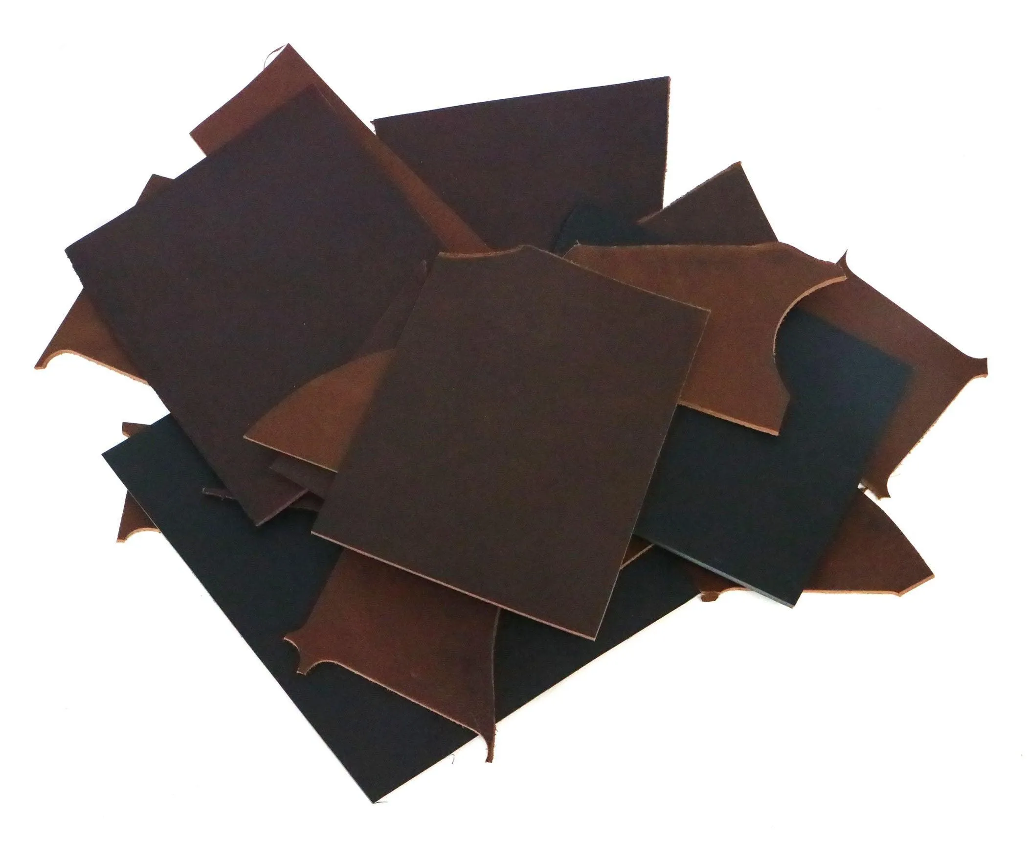 Two Pounds of West Tan Buffalo Leather Scrap