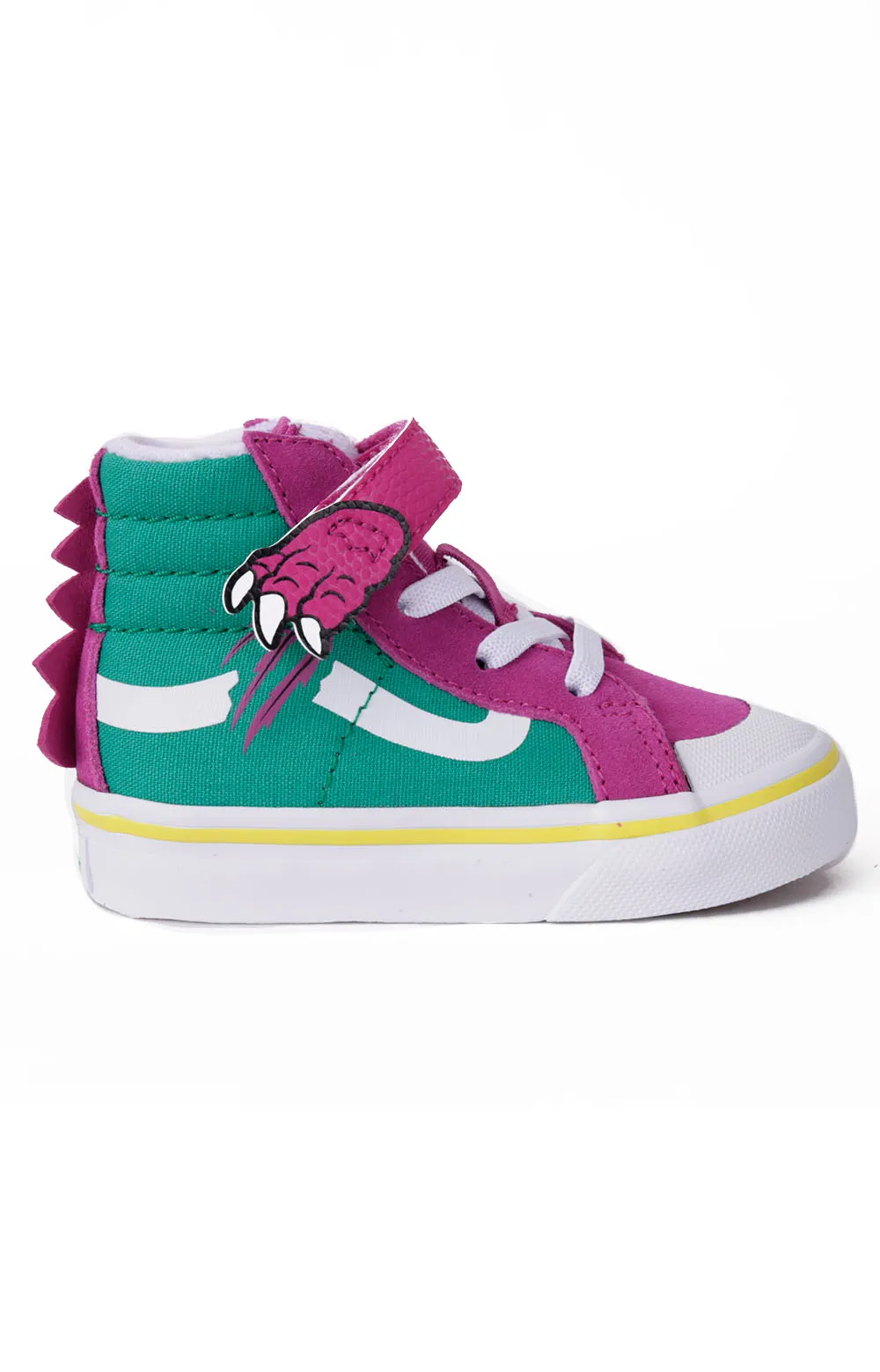 Vans Kids Dino Sk8-Hi Reissue 138 V Sneakers - Fuchsia/ Red Pepper