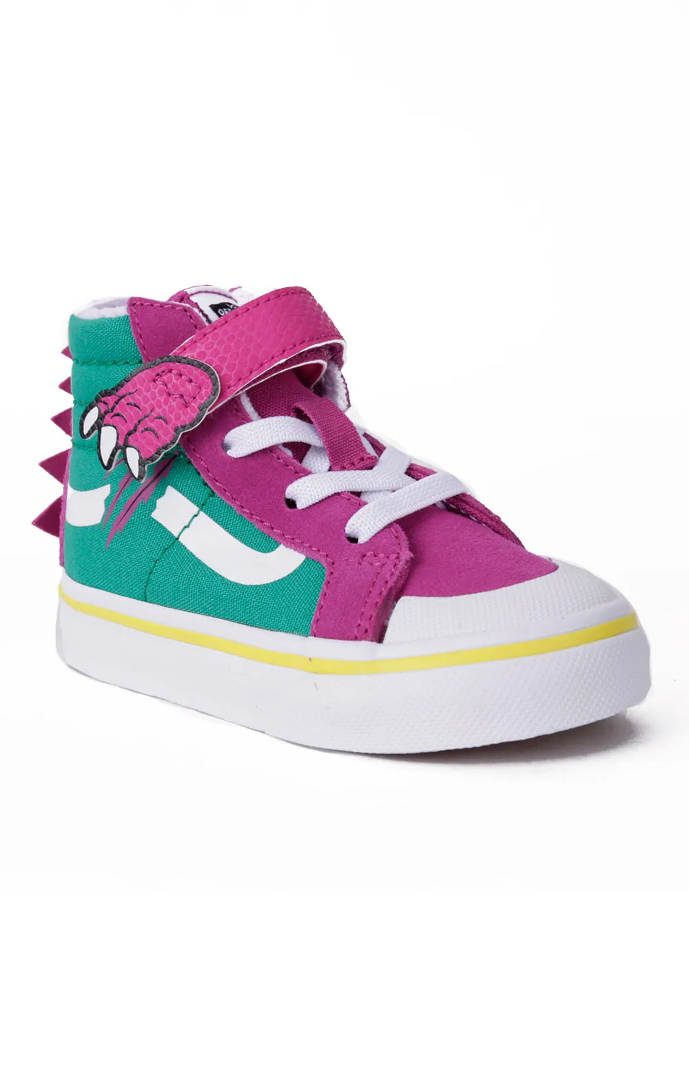 Vans Kids Dino Sk8-Hi Reissue 138 V Sneakers - Fuchsia/ Red Pepper