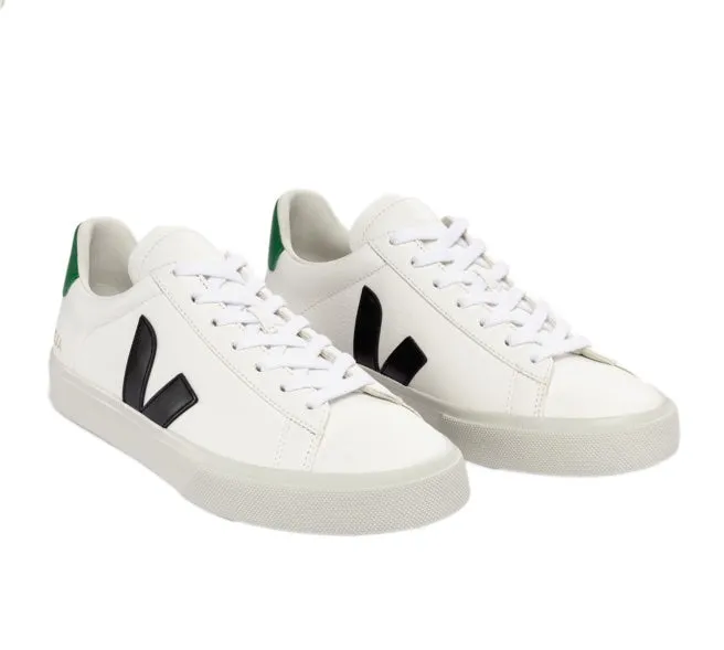 VEJA Campo Chromefree leather white black emeraude men