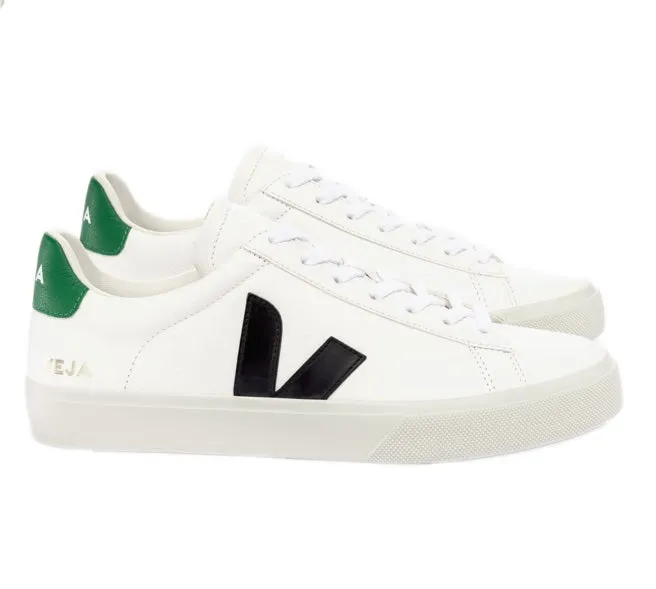 VEJA Campo Chromefree leather white black emeraude men