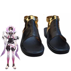 Virtual YouTuber Nijisanji Luxiem Shu Yamino Black Cosplay Shoes