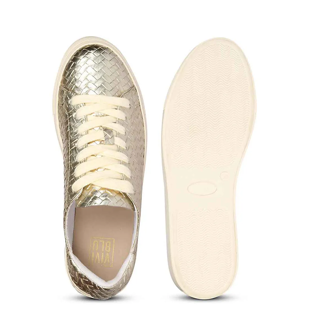 ViviBlu Gold Leather Sneakers