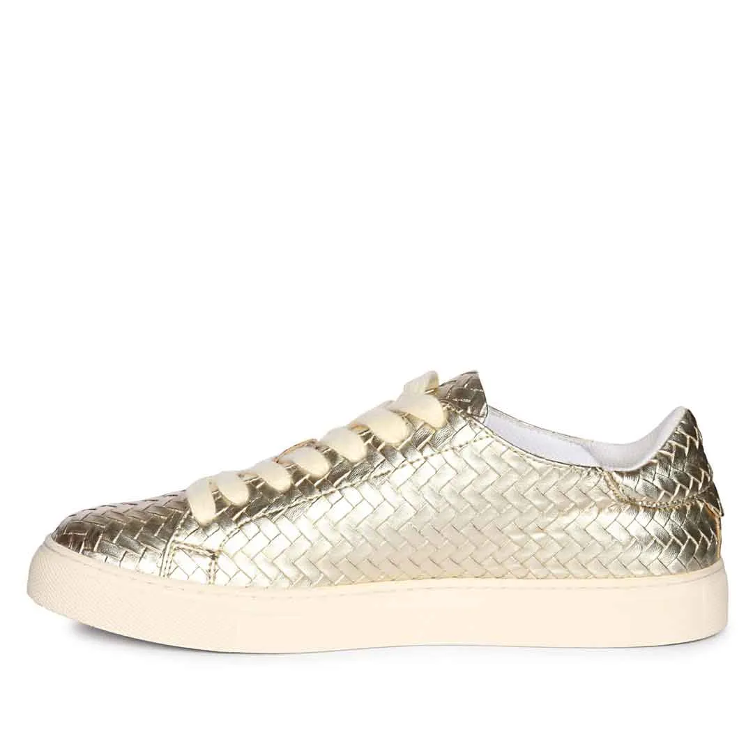 ViviBlu Gold Leather Sneakers