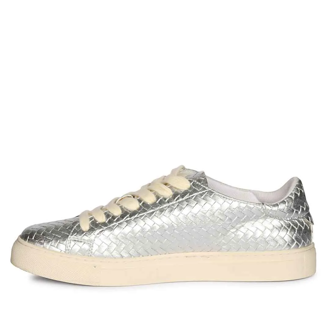 ViviBlu Silver Leather Sneakers