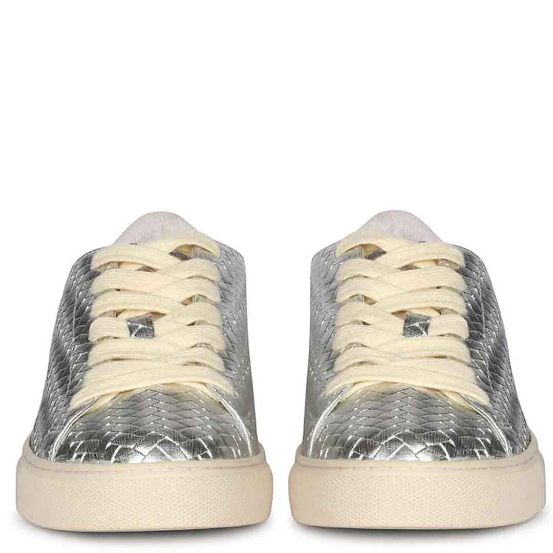 ViviBlu Silver Leather Sneakers