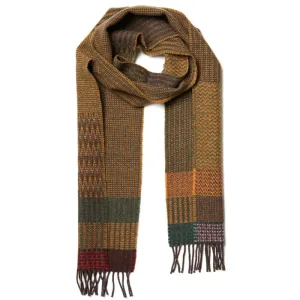 Wallace and Sewell Merino Lambswool Houten Ochre Scarf