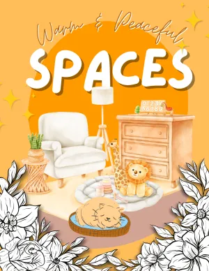 Warm and Peaceful Spaces: Printable Coloring Book PDF of Cozy Home Interiors