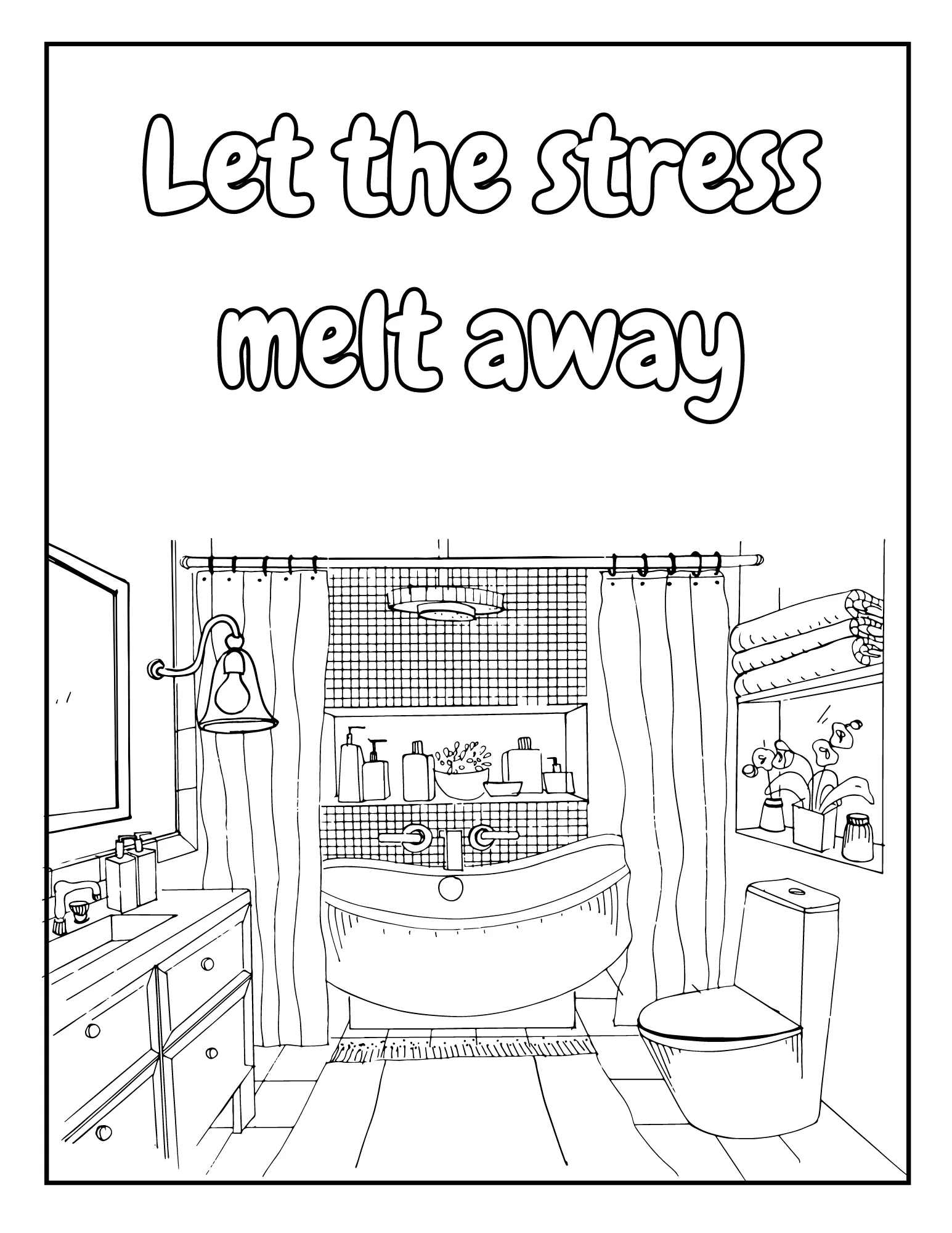 Warm Spaces: Printable Coloring Book of Cozy Home Interiors PDF for Adults