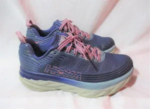 Womens HOKA ONE ONE BONDI Running Sneakers Athletic Shoes Trainers 7.5 PURPLE