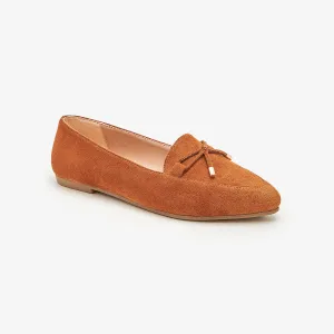 Women's Suede Pointed Loafers