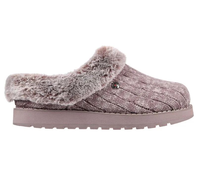 Womens Wide Fit Skechers Bobs Ice Angel 31204W Mule Slippers