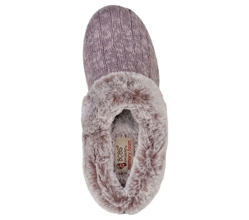 Womens Wide Fit Skechers Bobs Ice Angel 31204W Mule Slippers